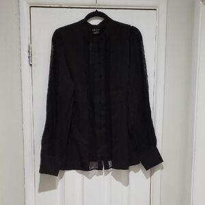City Chic Black Lace Blouse
